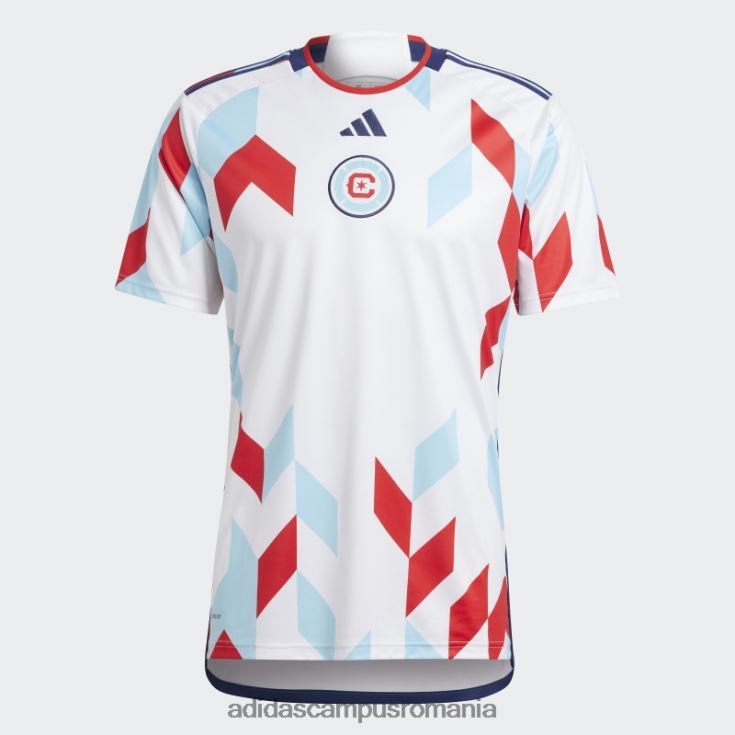 adidas campus romania tricou alb Chicago Fire 23/24 deplasare bărbați cer alb/noapte J266N220320