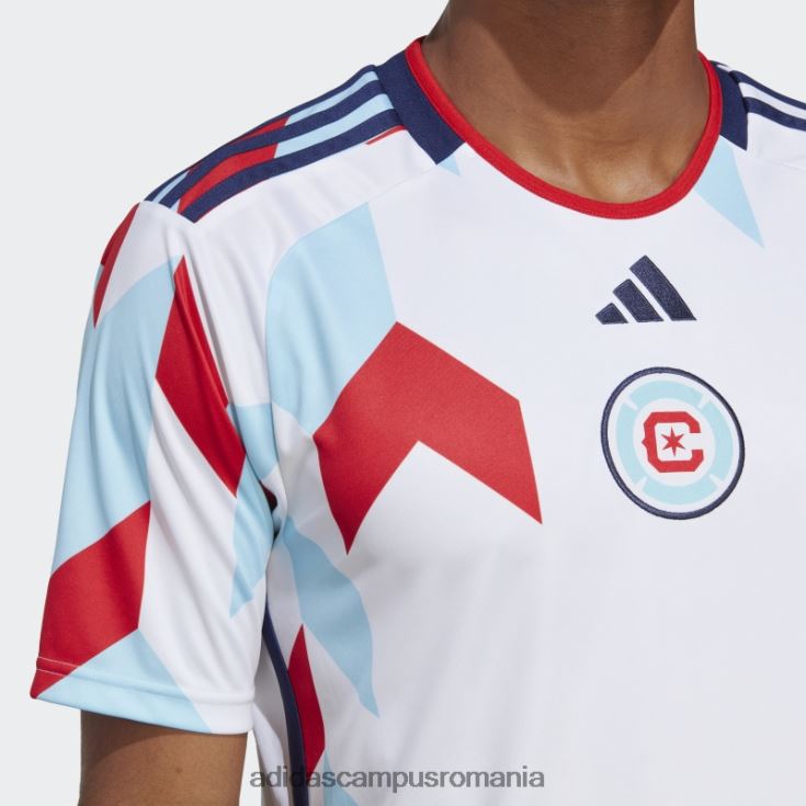 adidas campus romania tricou alb Chicago Fire 23/24 deplasare bărbați cer alb/noapte J266N220320