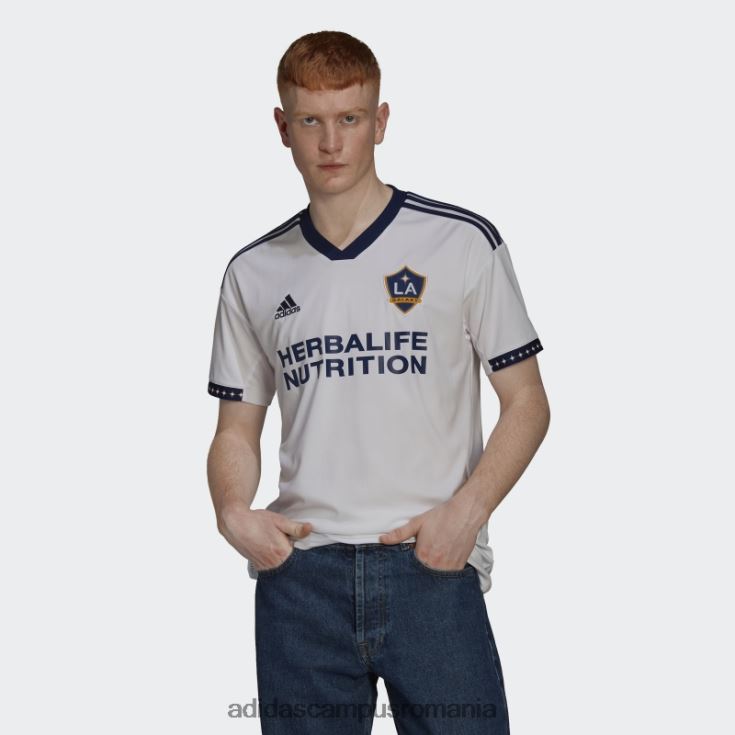 adidas campus romania tricou alb la galaxy 22/23 acasă bărbați alb/albastru închis J266N220579