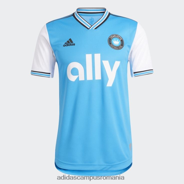 adidas campus romania tricou albastru charlotte fc 22/23 home autentic bărbați albastru alb J266N220620