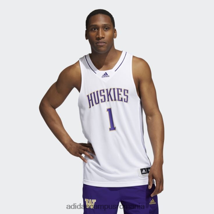 adidas campus romania tricou huskies ncaa swingman alb adidas bărbați alb/mov de facultate J266N220688