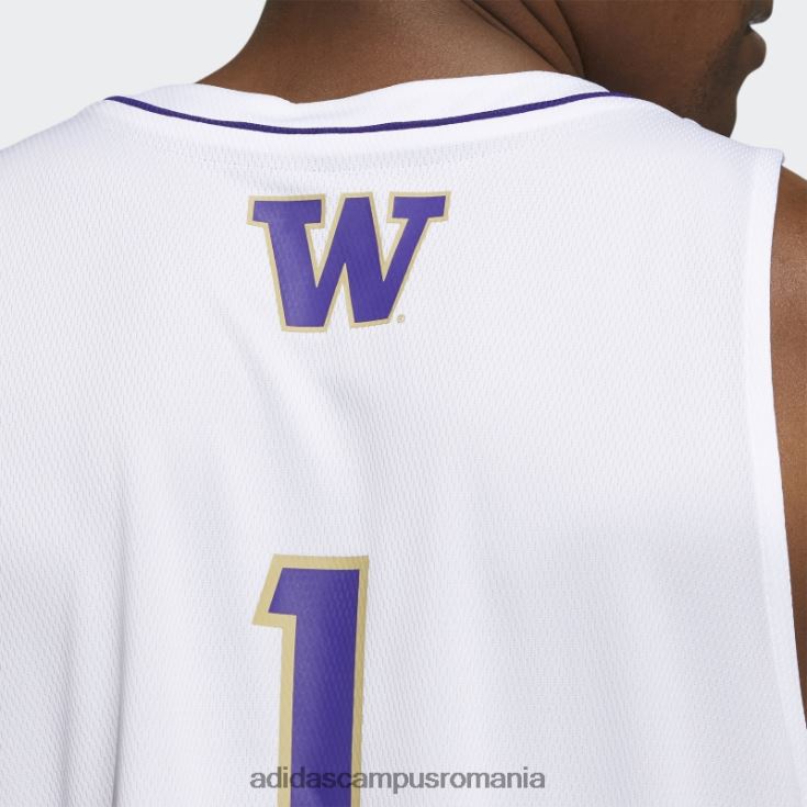 adidas campus romania tricou huskies ncaa swingman alb adidas bărbați alb/mov de facultate J266N220688