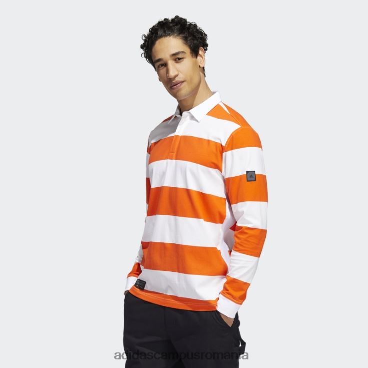 adidas campus romania tricou polo adicross alb cu maneca lunga bărbați alb/portocaliu J266N220596