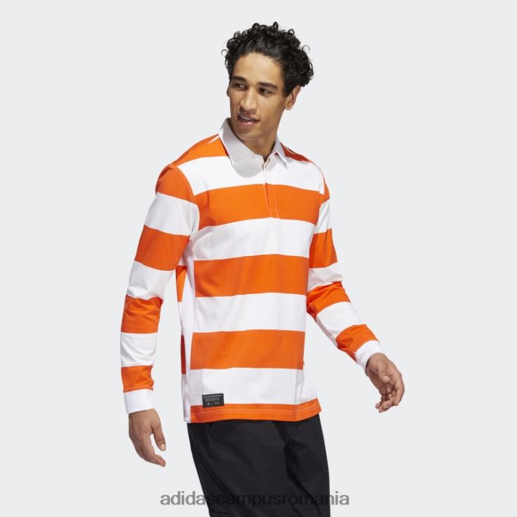 adidas campus romania tricou polo adicross alb cu maneca lunga bărbați alb/portocaliu J266N220596
