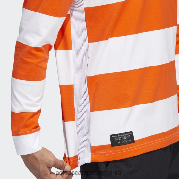 adidas campus romania tricou polo adicross alb cu maneca lunga bărbați alb/portocaliu J266N220596