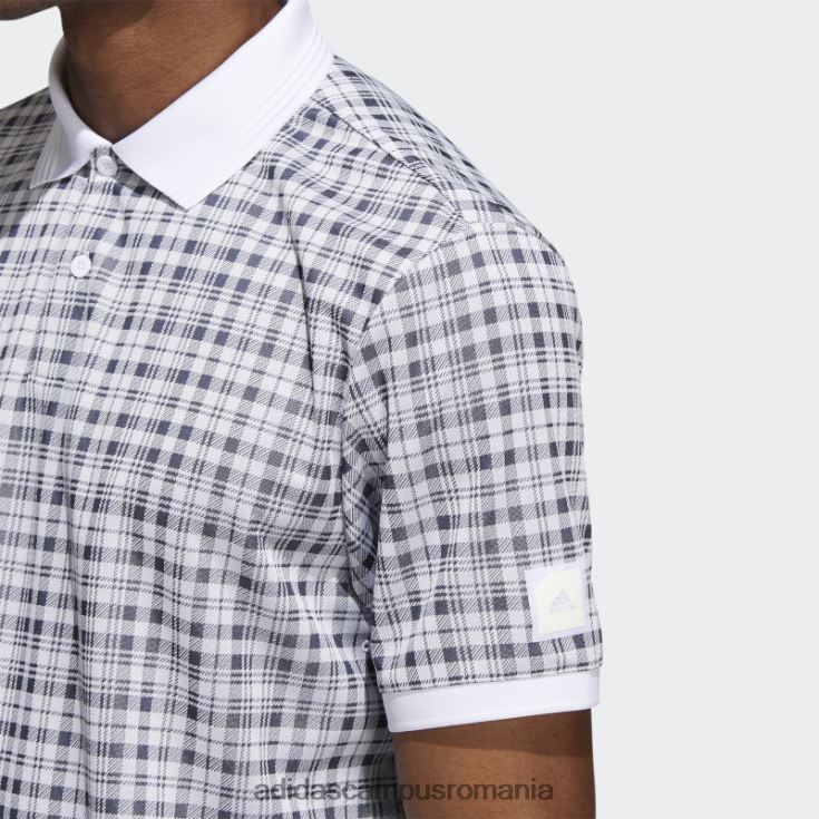 adidas campus romania tricou polo alb adicross în carouri adidas bărbați alb J266N220229
