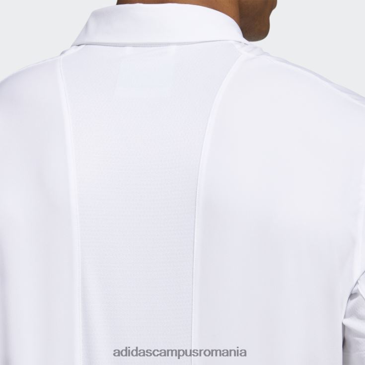 adidas campus romania tricou polo alb al antrenorilor stadionului Aggies bărbați alb/maro/multi J266N220669