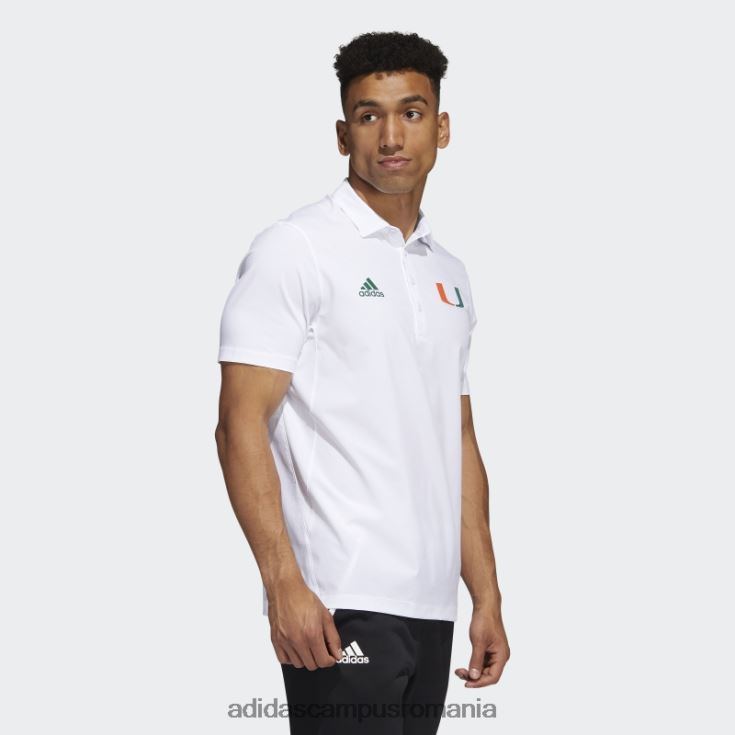 adidas campus romania tricou polo antrenori de stadion verde închis bărbați alb/verde închis/ncaa-mia J266N220222