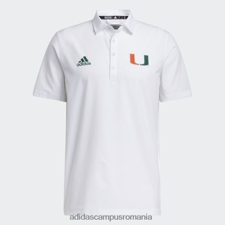adidas campus romania tricou polo antrenori de stadion verde închis bărbați alb/verde închis/ncaa-mia J266N220222