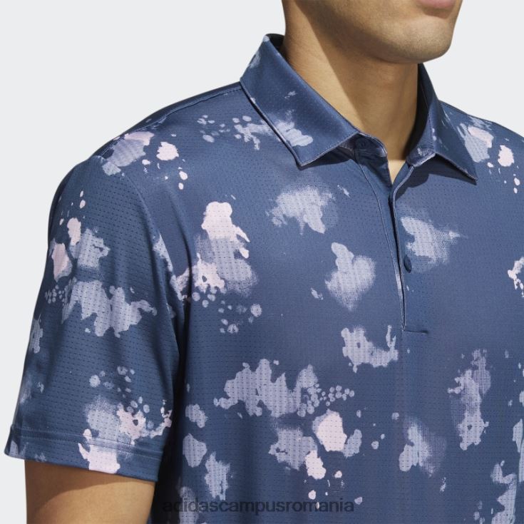 adidas campus romania tricou polo bleumarin cu imprimeu stropit bărbați bleumarin/liliac J266N220729
