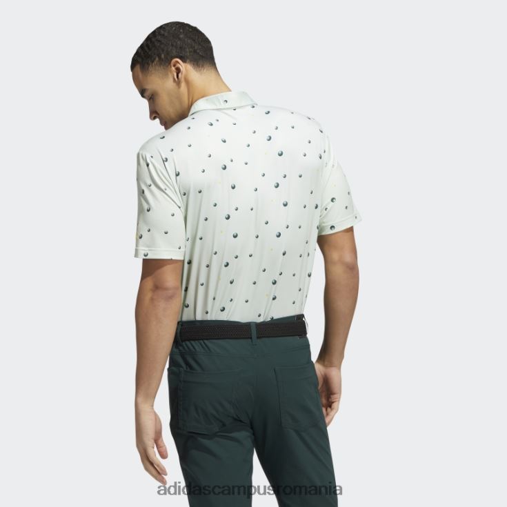 adidas campus romania tricou polo cu imprimeu integral ultimate365 verde bărbați verde galben J266N220224