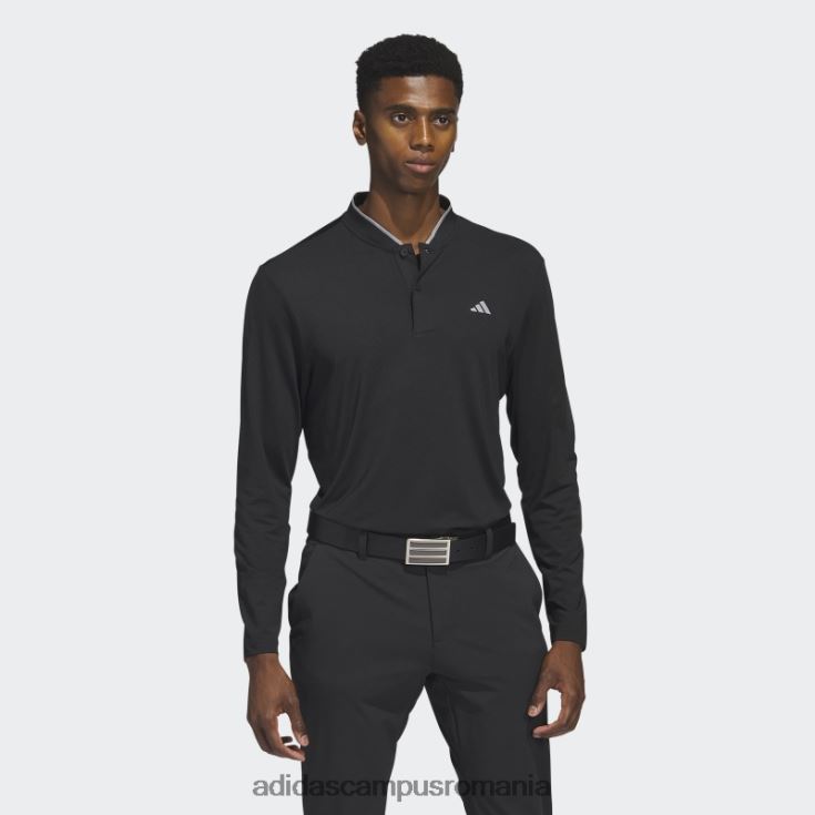 adidas campus romania tricou polo negru cu maneca lunga bărbați negru J266N220248