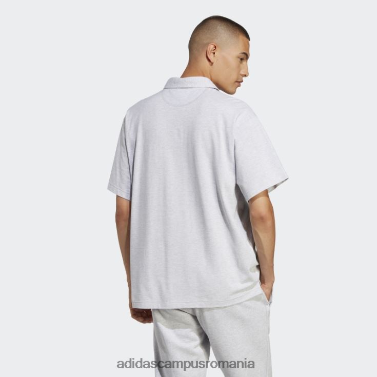 adidas campus romania tricou polo premium essentials gri deschis Heather adidas bărbați erica gri deschis J266N220598