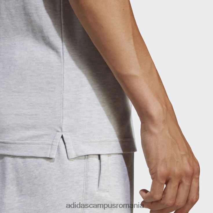 adidas campus romania tricou polo premium essentials gri deschis Heather adidas bărbați erica gri deschis J266N220598