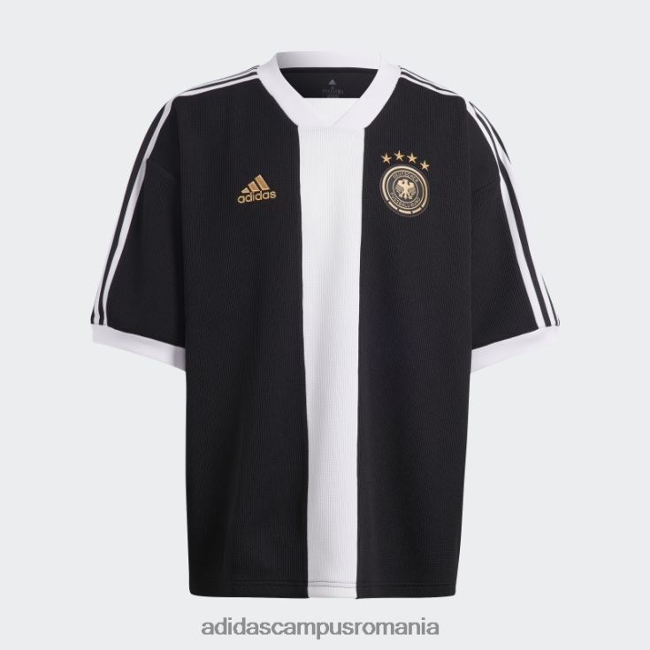 adidas campus romania tricou trei sferturi cu iconița neagră a Germaniei bărbați alb negru J266N220255