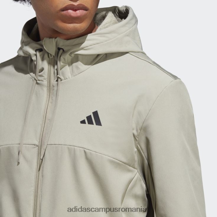 adidas campus romania argintiu pebble cold.rdy hanorac pentru antrenament cu fermoar complet bărbați pietricica de argint J266N220831