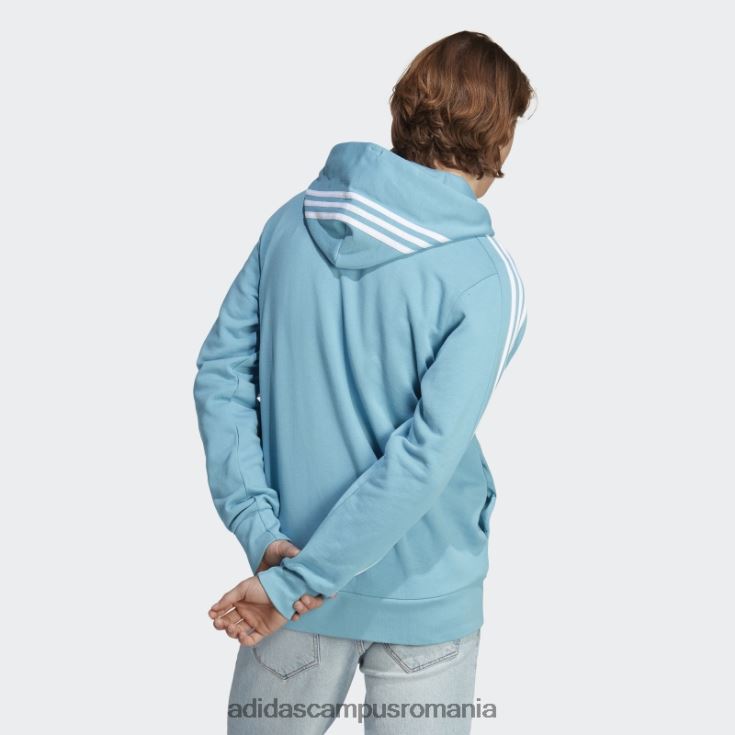 adidas campus romania blue essentials french terry 3 dungi, cu fermoar complet bărbați albastru alb J266N220788