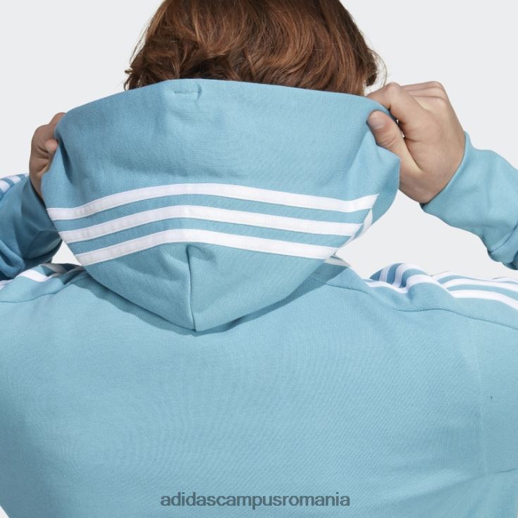 adidas campus romania blue essentials french terry 3 dungi, cu fermoar complet bărbați albastru alb J266N220788