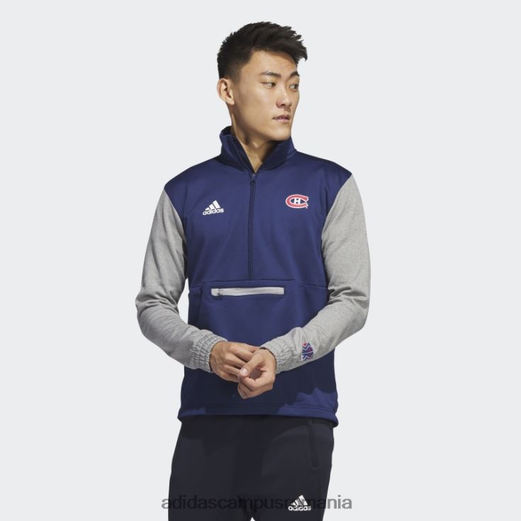 adidas campus romania canadiens 22 nhl jachetă cu fermoar 1/4 bleumarin bărbați bleumarin/gri mediu/nhl-mca-508 J266N220785