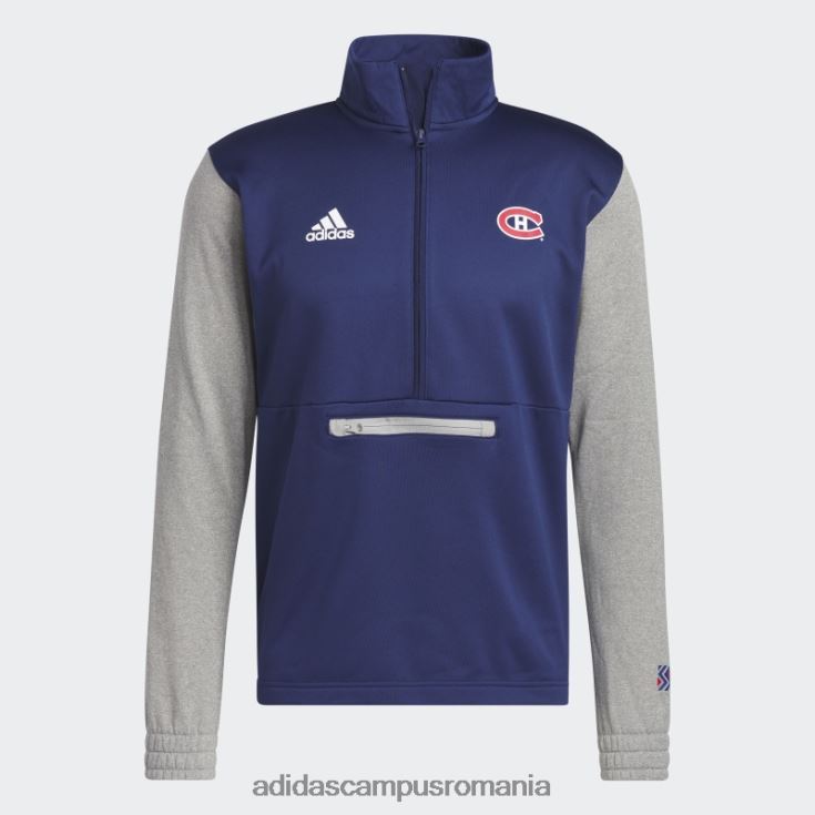 adidas campus romania canadiens 22 nhl jachetă cu fermoar 1/4 bleumarin bărbați bleumarin/gri mediu/nhl-mca-508 J266N220785