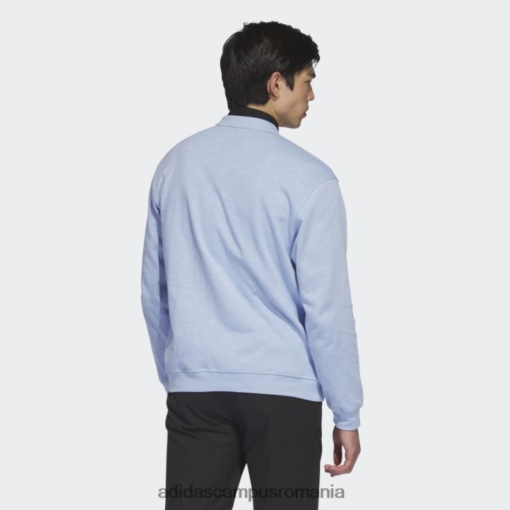 adidas campus romania du-te la 1/4-zip pulover albastru zori bărbați zori albastre J266N220887