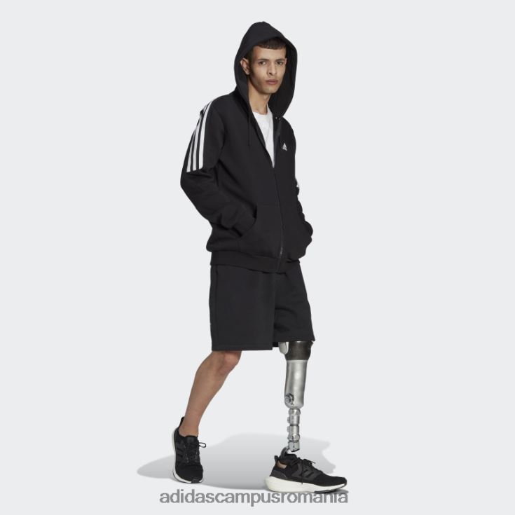 adidas campus romania hanorac adidas cu fermoar complet din fleece icons future black bărbați negru J266N220757
