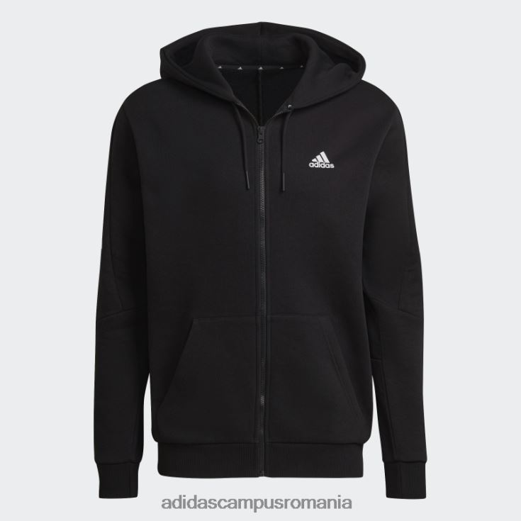 adidas campus romania hanorac adidas cu fermoar complet din fleece icons future black bărbați negru J266N220757