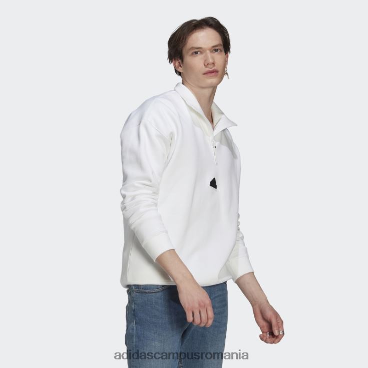 adidas campus romania hanorac alb cu fermoar 1/4 bărbați alb J266N220752