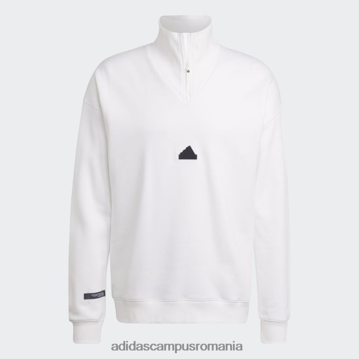 adidas campus romania hanorac alb cu fermoar 1/4 bărbați alb J266N220752