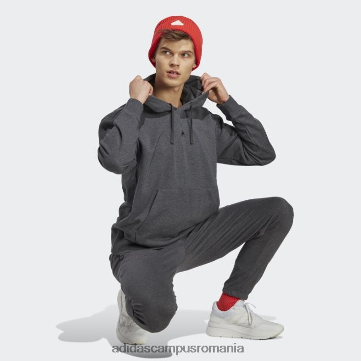 adidas campus romania hanorac cu capotă gri închis, all szn, din țesătură franțuzească bărbați erica gri închis J266N220885