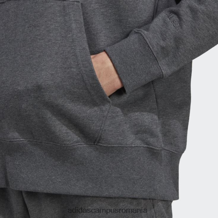 adidas campus romania hanorac cu capotă gri închis, all szn, din țesătură franțuzească bărbați erica gri închis J266N220885