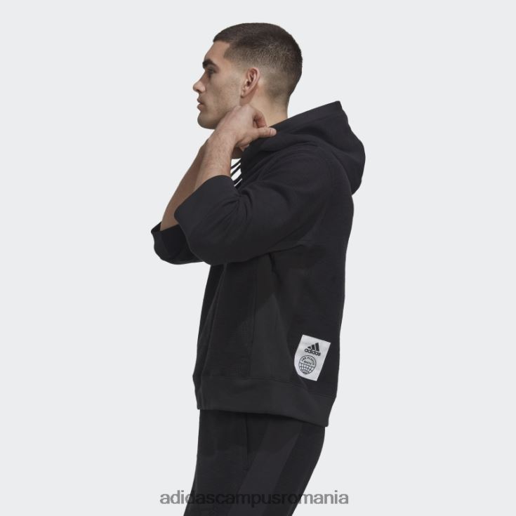 adidas campus romania hanorac cu glugă din țesătură franțuzească inversată (gen neutru) negru bărbați negru J266N220756