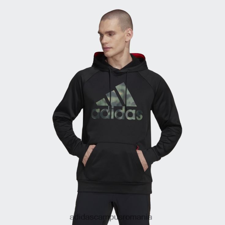 adidas campus romania hanorac cu logo-ul camo aeroready game and go negru adidas bărbați negru J266N220778