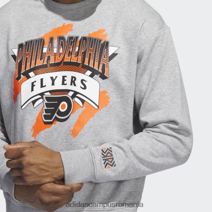 adidas campus romania hanorac de echipaj vintage flyers gri mediu bărbați gri mediu/alb/multi J266N220921
