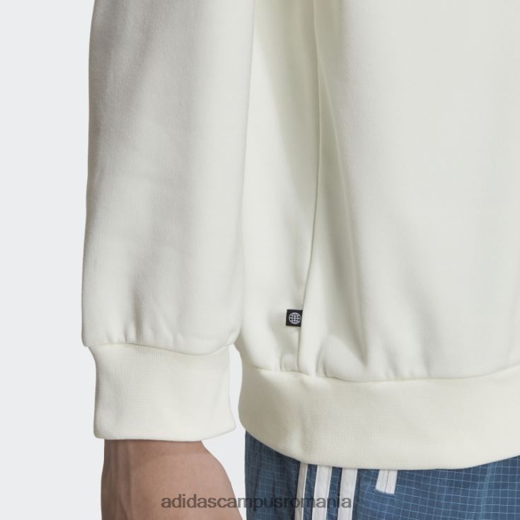 adidas campus romania hanorac de iarnă cu gât roșu alb fierbinte bărbați alb J266N220773