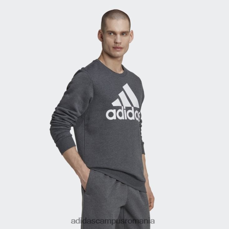 adidas campus romania hanorac essentials cu logo mare, gri închis, negru bărbați gri închis alb/cai J266N220761
