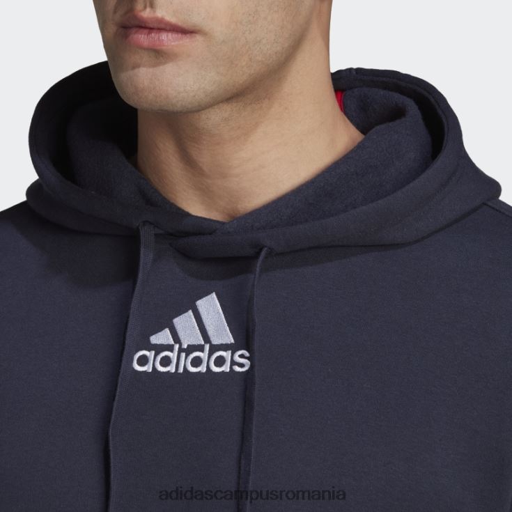 adidas campus romania hanorac ink essentials colorblock fleece adidas bărbați cerneală/alb/stacojiu J266N220745