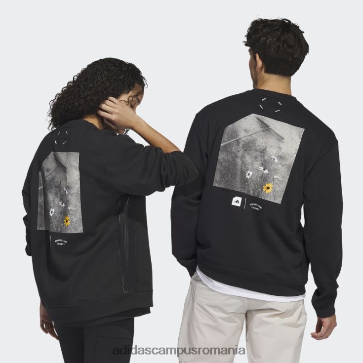 adidas campus romania hanorac negru adicross burning cart society cu gâtul opus bărbați negru J266N220884
