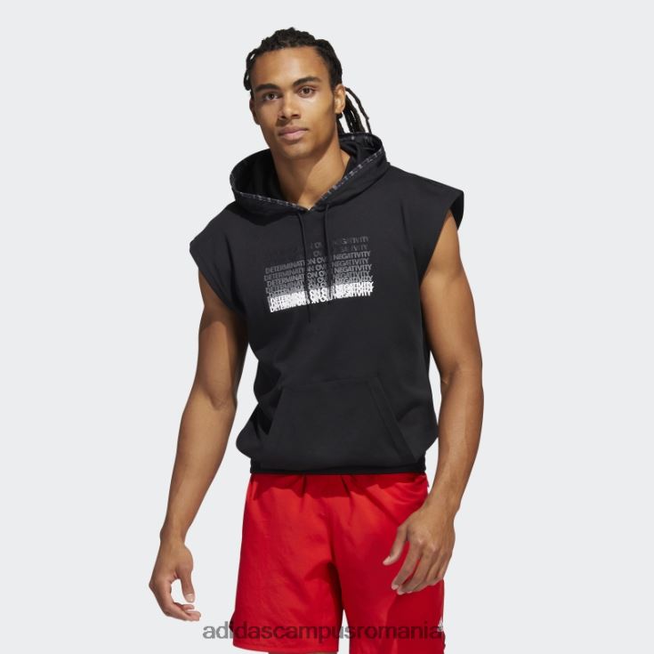 adidas campus romania hanorac negru adidas cu mânecă scurtă donovan mitchell bărbați negru J266N220973