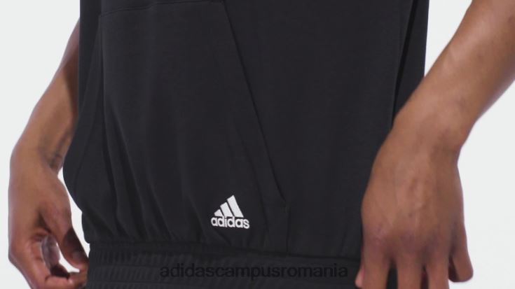 adidas campus romania hanorac negru adidas cu mânecă scurtă donovan mitchell bărbați negru J266N220973