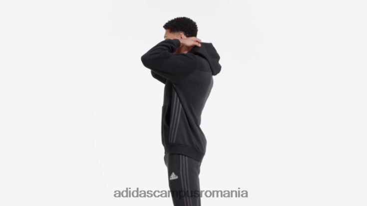 adidas campus romania hanorac negru cu glugă de vacanță essentials bărbați negru/carbon J266N220746