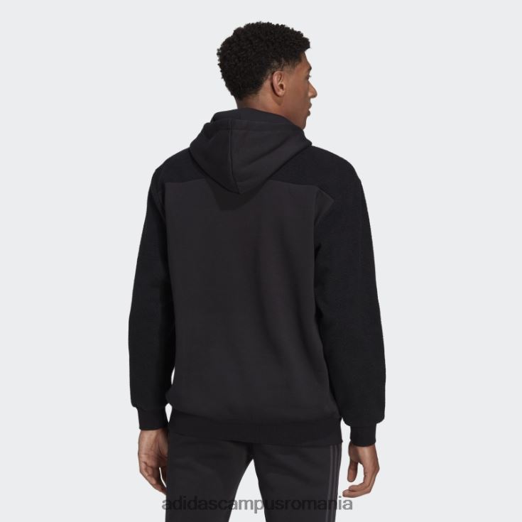 adidas campus romania hanorac negru cu glugă de vacanță essentials bărbați negru/carbon J266N220746
