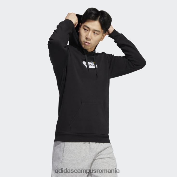 adidas campus romania hanorac negru cu glugă grafic optimoticons adidas bărbați negru J266N220967