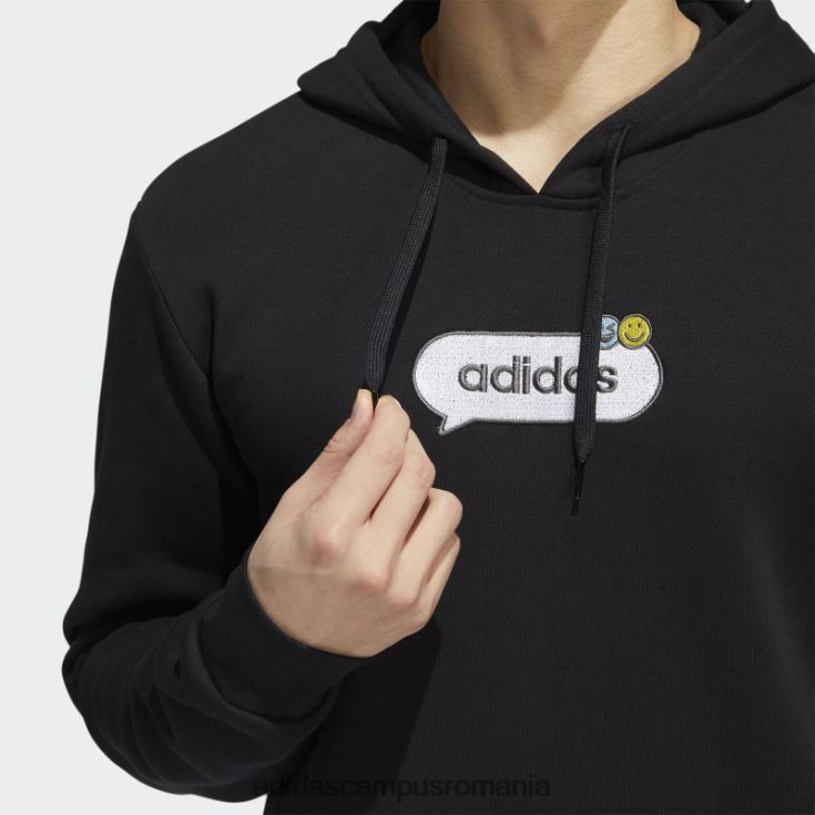 adidas campus romania hanorac negru cu glugă grafic optimoticons adidas bărbați negru J266N220967