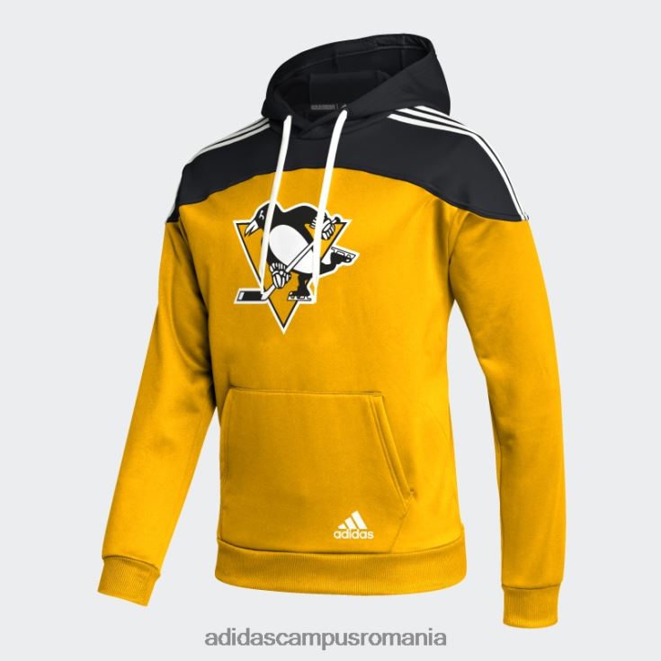 adidas campus romania hanorac pulover cu pinguini de aur colegiu bărbați colegiu auriu/alb/multi J266N220776