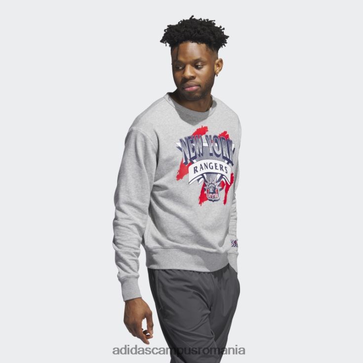 adidas campus romania hanorac rangers vintage crew gri mediu bărbați gri mediu/alb/multi J266N220965