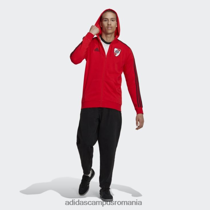 adidas campus romania hanorac roșu river plate cu 3 dungi bărbați roșu J266N220779