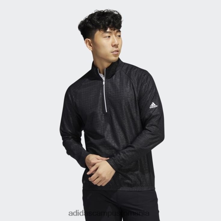 adidas campus romania pulover negru cu fermoar sfert gravat bărbați negru J266N220744