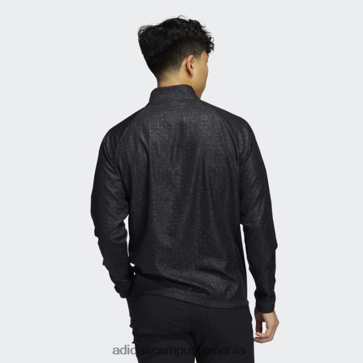 adidas campus romania pulover negru cu fermoar sfert gravat bărbați negru J266N220744