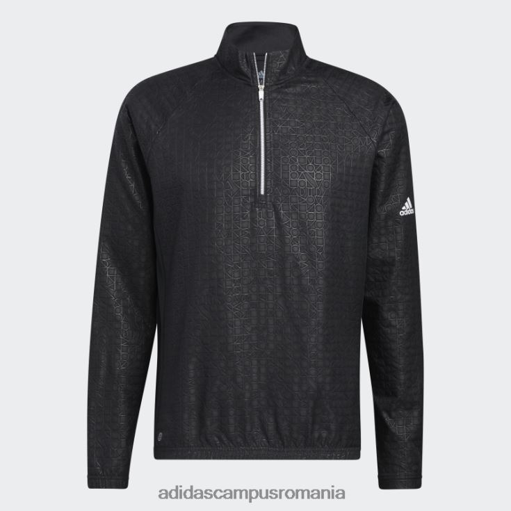 adidas campus romania pulover negru cu fermoar sfert gravat bărbați negru J266N220744